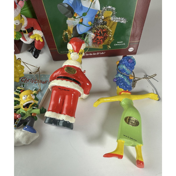 Bundle Mixed Lot The Simpsons Christmas Holiday Ornaments Homer Marge Bart Lisa - Picture 10 of 16